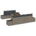 Conjunto de Sofá de Jardín  8 Piezas Gris, Ratán Oscuro