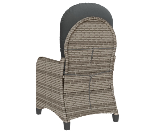 Sillón Reclinable  con Cojín Gris de Ratán Poliéster