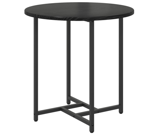 Juego de 2 Mesas Laterales  en Madera de Roble Negro y Metal