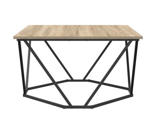 Mesa de café  Roble Sonoma Tablero de partículas y metal Mediana