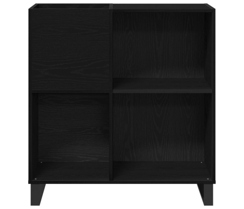 Armario de Discos  Roble Negro 84.5x38x90 cm Madera de Calidad