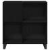 Armario de Discos  Roble Negro 84.5x38x90 cm Madera de Calidad
