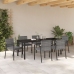 Juego de Comedor de Jardín de 7 Piezas Gris Poliratán