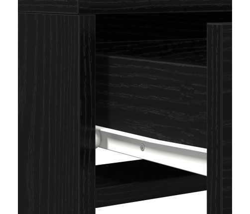 Mesa de tocador  con luces LED en color roble negro 50x41x140 cm