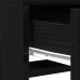Mesa de tocador  con luces LED en color roble negro 50x41x140 cm