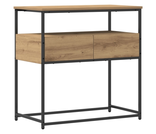 Mesa Consola  Artisan Roble 75x40x75 cm Madera Compuesta y Acero