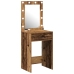 Mesa de tocador  con luces LED Madera antigua 50x41x135 cm