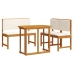Conjunto de Comedor de Jardín de 4 Piezas de Madera Sólida de Acacia