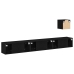 Conjunto de Mueble de TV de 4 Piezas  en Roble Negro de Madera Ingenerada