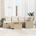 Conjunto de Sofás de Jardín de 7 Piezas con Cojines Beige
