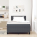 Cama con Box Spring  con Colchón Gris Oscuro 120x200 cm Tela de Corduroy