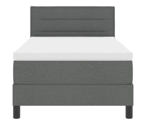 Estructura de Cama  con Colchón Gris Tela 100 x 200 cm
