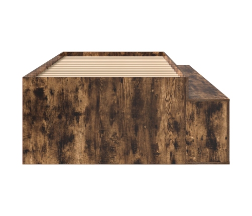 Cama con Almacenamiento  Roble Ahumado 100x200 cm
