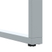 Mesa de Comedor Exterior  Gris 200x90x75 cm Acero y Madera Sólida de Acacia