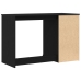 Escritorio  con almacenamiento roble negro 50x115x75 cm madera aglomerada