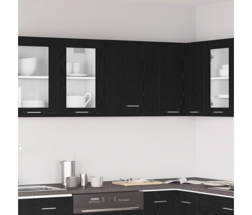 Gabinete Colgante de Roble Negro  50x31x60 cm Hecho de Madera Elaborada