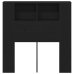 Cabecera de cama  Negro Roble 100x19x104.5 cm Hecha de Madera Elaborada