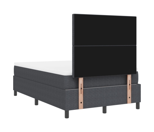 Cama con Base y Colchón Gris Oscuro 120x200 cm Tela de Pana