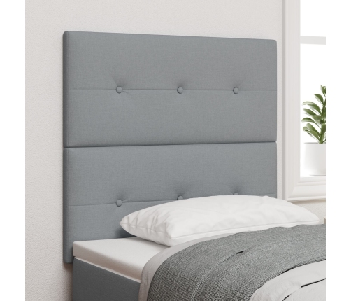 Luz de Cabecera LED Gris Claro 100 cm Tela