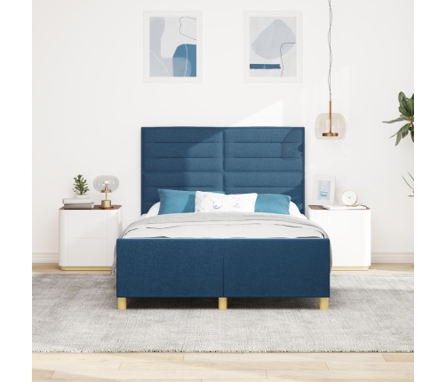 Cama  Azul 140x190 cm de Tela