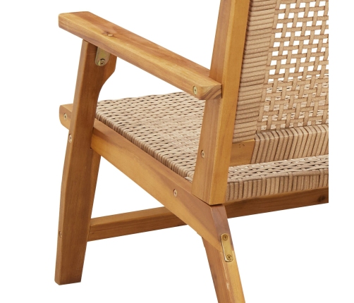Banco de Jardín  Beige 122x76x73.5 cm Madera de Acacia
