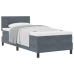 Cama con Somier y Colchón  Gris Oscuro 90x200 cm de Terciopelo