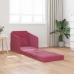 Sofá Cama de Piso  2-en-1 Burdeos 65x80x83 cm de Terciopelo