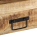 Mesas Auxiliares  Negras 90x33x75 cm de Madera Maciza de Mango y Metal