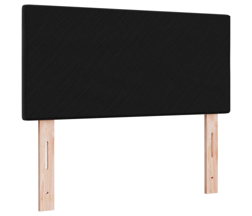 Cabezal  Button Tufted Negro 80 cm Terciopelo