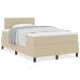 Cama con Box Spring con Colchón Verde Claro Gris 120x200 cm Tela de Corduroy