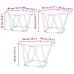Mesas Laterales  3 pcs Madera de Roble Negra