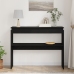 Mesa Consola  Negra de Roble 80x30x102 cm de Madera Compensada