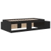 Estructura de cama  Roble negro 90x200 cm