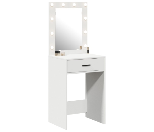 Mesa de Tocador  con Luces LED Blanca 50x41x135 cm