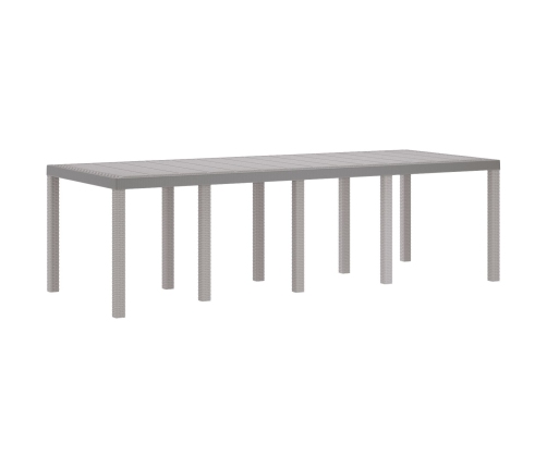 Juego de Comedor de Jardín de 9 Piezas con Cojines de Rattan Blanco