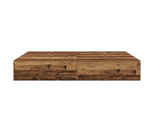 Marco de Cama  Madera Vieja Madera Maciza Recuperada Doble