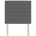 Cabecero  Gris oscuro Tela 90 cm Rectangular Contemporáneo