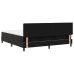 Cama con somier y colchón  Negro Super King Terciopelo