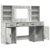 Conjunto de Tocador de 3 Piezas  en Gris Concreto de Madera Engineered