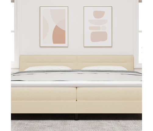 Cabecero  Diseño de Líneas Crema 200 cm Tela