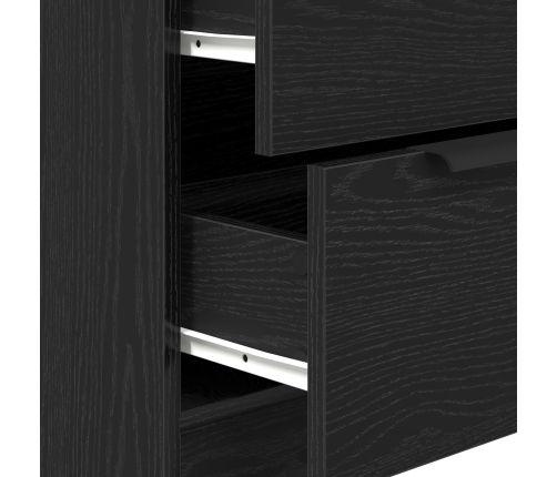 Aparador de roble negro de  60x30x70 cm de madera elaborada