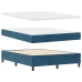 Cama con Box Spring y Colchón  & LED Azul Oscuro 160x200 cm de Terciopelo