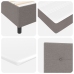 Cama con Box Spring con Colchón y Banco Taupe 140x190 cm Tela