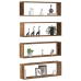 Estanterías de pared  4 pcs Madera antigua 80x15x26 cm Madera trabajada