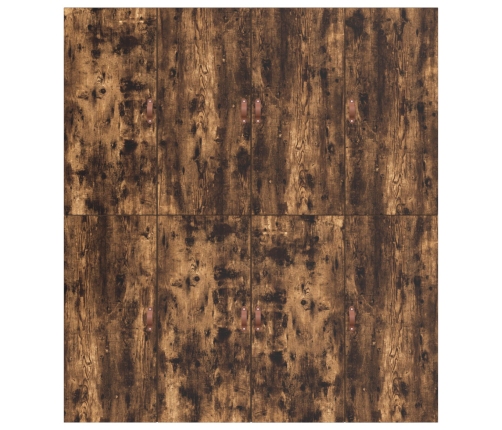 Estructura de cama  Roble ahumado Madera Doble Con almacenamiento