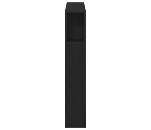 Cabecero de Armario de Roble Negro  - 160x19x104.5 cm Hecho de Madera Ingenierada