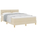 Cama con Box Spring  y Colchón Crema 140x200 cm Tela