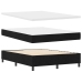 Cama con Somier y Colchón Negro 140x200 cm Tela