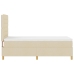 Cama con somier  con colchón y LED crema 100x200 cm tela