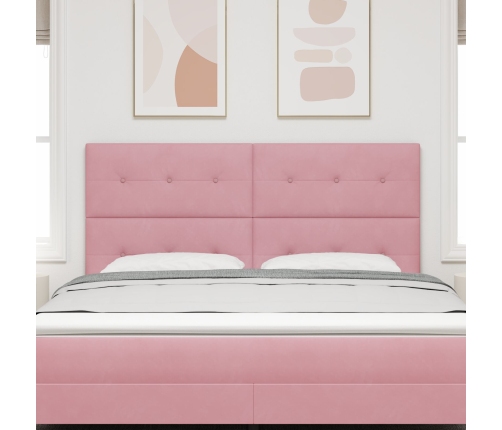 Cabecero  Tufted con botones Rosa 180 cm de Terciopelo